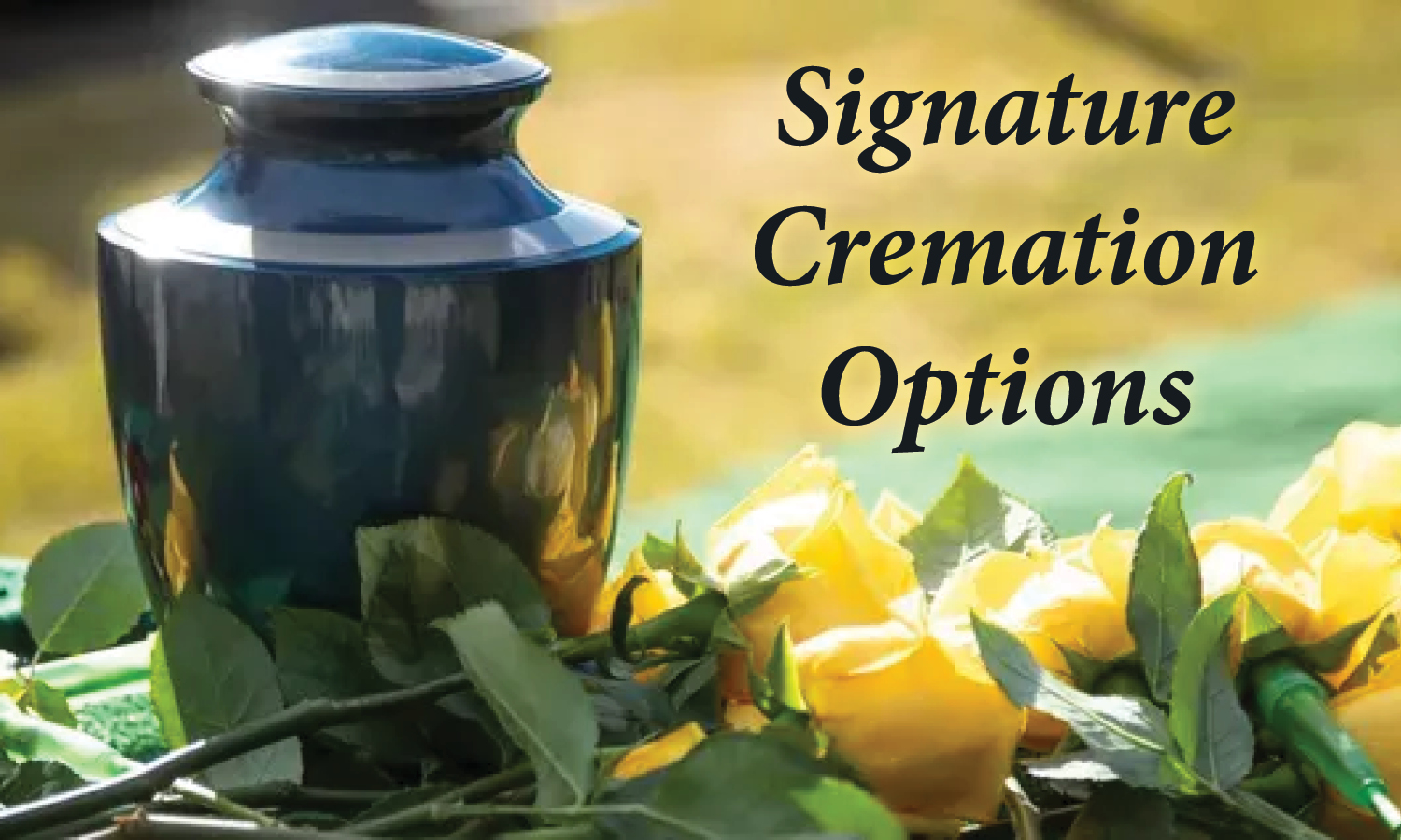 Urn on tray