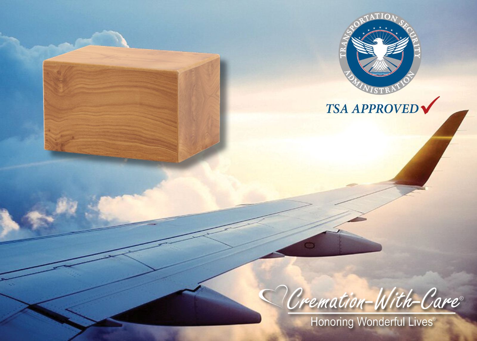 Airline approved cremation urns and shipping materials
